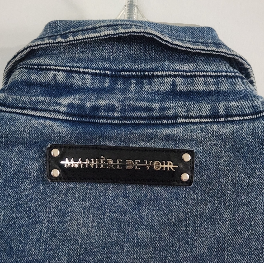 maniere de voir Jean dress Size 4 Denim Cotton Stretch Pockets - Picture 4 of 11